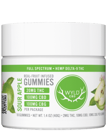 Wyld Sour Apple Gummies - Tangy Edible Sour Apple Gummies for a Bold Flavor Burst