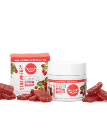 Wyld Delta 9 / CBD Low Dose Calm Gummies - Strawberry - 10 Count (20 mg Delta 9 THC + 200 mg CBD Total),