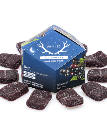 Wyld Delta 9 / CBN Sleep Gummies - Elderberry - 10 Count (100 mg Delta 9 THC + 50 mg CBN Total),